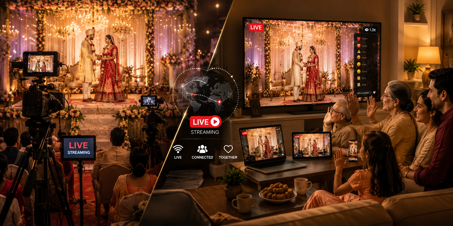 Live telecast screen