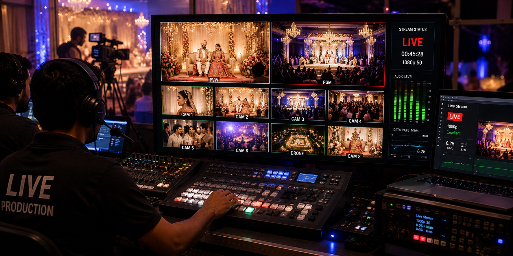 Live telecast setup