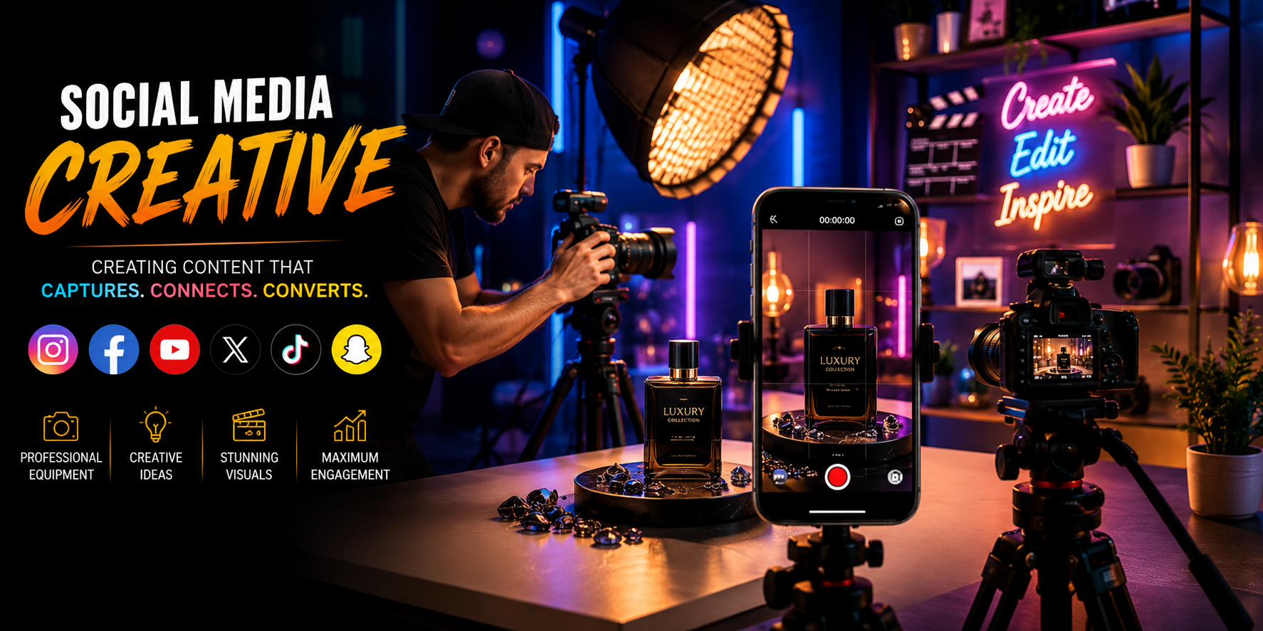 Social media reel shoot